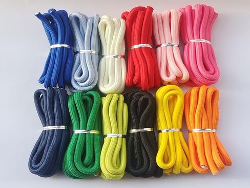 1/4 Inch Polyester Cord 24 Yards 12 Colors Lightweight Rope for Craft (2713 Mixed Color) in Kuwait