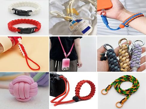 1/4 Inch Polyester Cord 24 Yards 12 Colors Lightweight Rope for Craft (2713 Mixed Color) in Kuwait