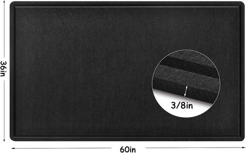 Large Bulletin Board - 72 x 48 Inches, Foldable Decorative Felt Board for Wall Photo Display Board with Self-Adhesive Tape, Includes 36 Push Pins - Black in Saudi Arabia