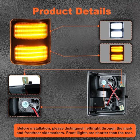مرآة جانبية بدوره مصباح إشارة لـ F250 F350 F450 F550 Super Duty 2008 2009 2010 2011 2012 2013 2014 2015 2016 عدسة مدخنة مفاتيح صفراء متتابعة وأضواء بيضاء DRL in Kuwait