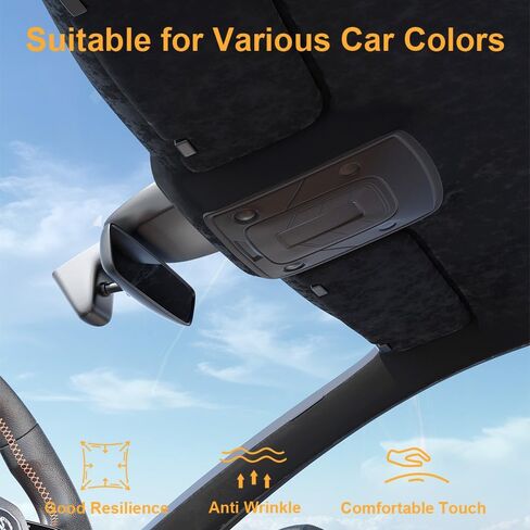 Auto Suede Headliner Fabric Material with Foam Backing, 54" L × 60" W Automotive Interior Roof Replacement Upholstery Fabric for Car Truck SUV RV Boat, Home Repair DIY in Kuwait