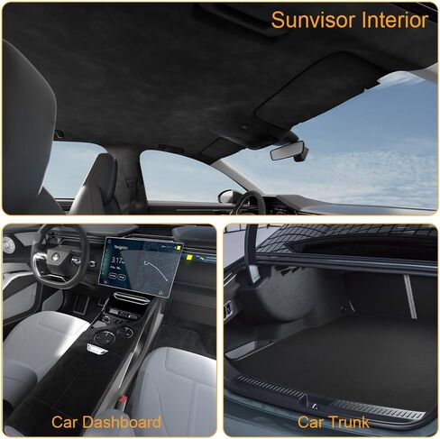 Auto Suede Headliner Fabric Material with Foam Backing, 54" L × 60" W Automotive Interior Roof Replacement Upholstery Fabric for Car Truck SUV RV Boat, Home Repair DIY in Kuwait