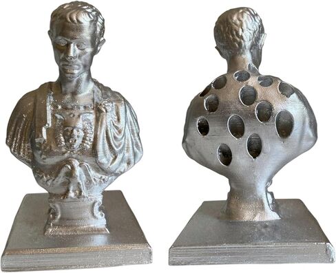 Resin Julius Caesar Pencil Holder - Ides of March 14 ınput Pen حامل القلم - Julius Caesar Funny Bust تمثال - أصحاب القلم القيصار للمكتب ديكور مكتب المعلم للمكتب (أبيض) in Saudi Arabia