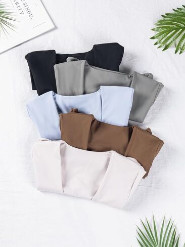 Shed Long Sleeve Crop Tops for Women Asana Twist Deep V Workout Crop T Shirt Top in Saudi Arabia
