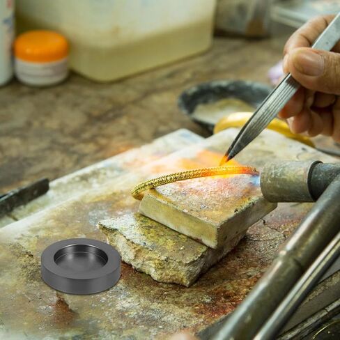 OperItacx Round Graphite Ingot Mould ، 3.5 مل قالب الصهر لذوبان تكرير الذهب الفضي من النحاس النحاس النحاس in Saudi Arabia