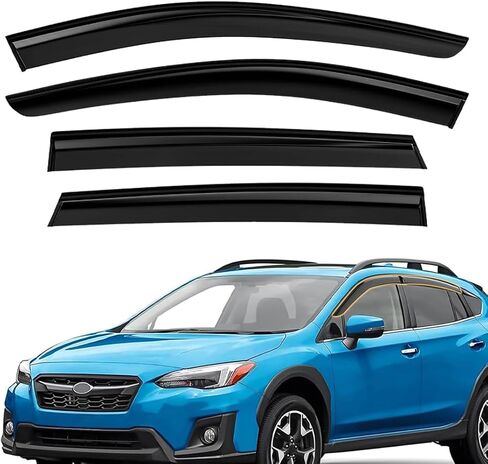 4PCS Tape-On Window Visors Deflectors Sun Rain Guards for 2019-2023 Ford Ranger SuperCrew in Saudi Arabia