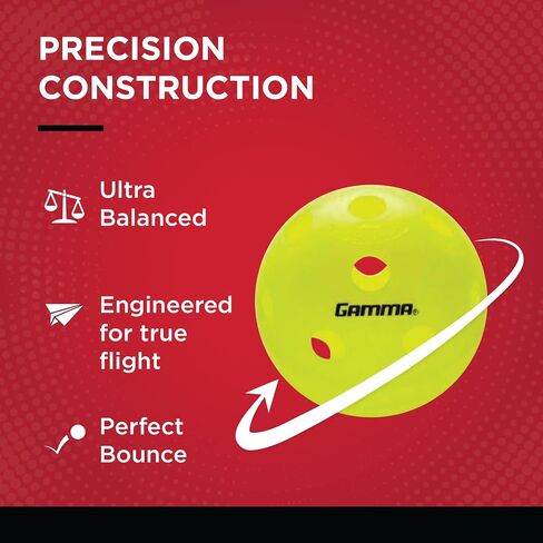 GAMMA Sports Photon Indoor Pickleball Balls, USAPA Approved, Pickleball Accessories, Pack of 03 in Saudi Arabia
