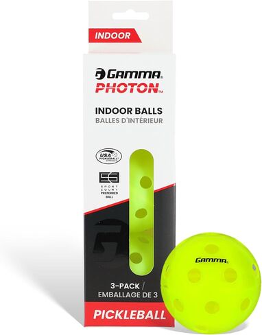 GAMMA Sports Photon Indoor Pickleball Balls, USAPA Approved, Pickleball Accessories, Pack of 03 in Saudi Arabia