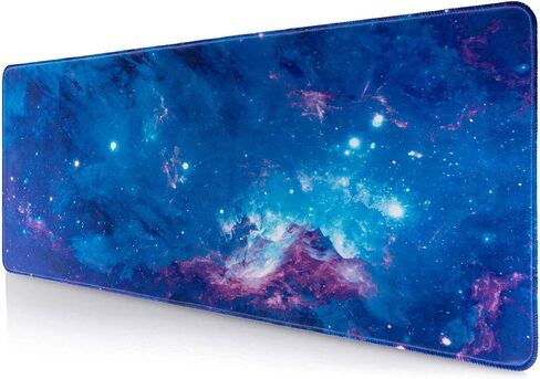 Mouse Pad Large Desk Mat, Extra Large Gaming Computer Mousepad with Stitched Edges Non-Slip, Keyboard Mouse Pad for Desktop Cute Aesthetics Home Office Galaxy Starry Desk Accessories 23.6 * 11.8 inch in Kuwait