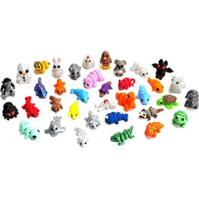 36pcs Mini 3D Printed Animals Set,3D Printed Little Animals Articulated Flexible Fidget Toy,Ideal for Kids, Collectors, and Desk Decor
