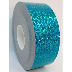 Paper Street Plastics Roll of Sparkle Tape, 1 inch x 50 feet, Holographic Glitter, Sequins (Fluorescent Pink)