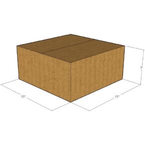 15 "× 15" × 7 "مربعات مموجة 32 ECT (حزمة من 5-15x15x7) | صناديق نقل الجودة. رائعة لصناديق الشحن للأعمال أو المكتب أو المنزل.