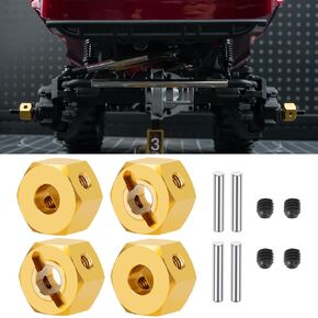 RC Brass Wheels Hux Hub 8mm Extension محول محرك أقراص مع دبابيس مواز
