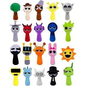 20Pcs,Sprunki Plush Toys, Horror Games Plushies Toy for Fans, Soft Stuffed Animal Pillow Figure Doll Christmas Birthday Gifts