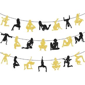 Bachelor Party Decorations Twerk Banner Garland Funny Adult Birthday Party Decorations for Men Funny Birthday Banner