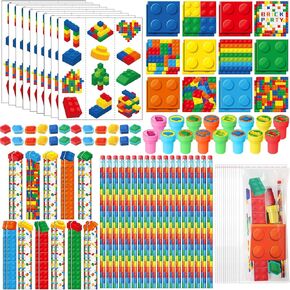 Cholemy 168 Pcs Western Cowboy Party Favors Wild West Pencils Notepads Stampers Rulers Erasers Stickers Bags Rodeo Stationary School Supplies Kit for Western Cowboy Birthday Party Prizes Supplies