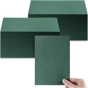 Geosar 200 Sheets Linen Cardstock 5 x 7 Invitation Cardstock Heavy Weight Printer Paper Cardstock 92lb 250GSM Card Stock for Printer Index Cards Cover Postcards Blank Flash Note Greeting (Green)