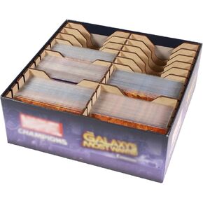 The Broken Token Game Organizer Compatible with Marvel Champions - Wooden Game Organizing Box with Multiple Dividers