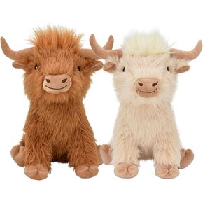 MULTIPETJumbo Highland Cow Size 14" (Assorted Colors) Dog Toy (Pack of 1)
