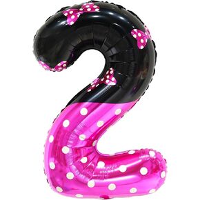 YIIHMEI Cartoon Mouse Happy Birthday Banner Party Decorations Balloons with Pink Style Letters Signs Party Supplies for Girls Baby Shower