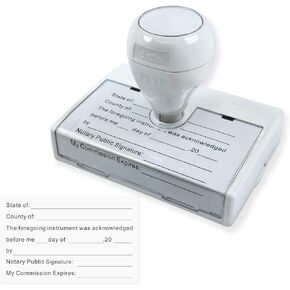 3.15" x 1.97" Self-Inking Notary Acknowledgement Stamp – Crisp Imprint for Notary Public Supplies, High-Precision Notary Seal, Refillable Notary Supplies (Arctic White)