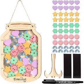 Personalized Magnetic Reward Jar for Kids, Star Jar Reward System for Classroom Board, Fridge Magnet, Wooden Classroom Incentive Jar for Teacher, Home Chore Chart Positive Behavior Training (Sport) in Kuwait