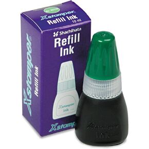 Xstamper 22114 Refill Ink for Xstamper Stamps, 10ml-Bottle, Green