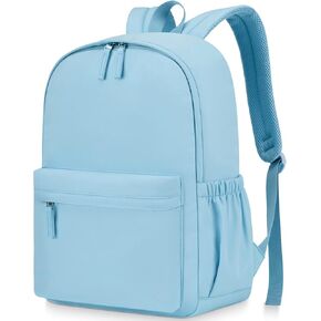 Backpack for Teen Girls Large Middle-School Primary Elementary Students Bookbag 17 inch Laptop Bag for Women Lightweight Casual Daypack (Beige)