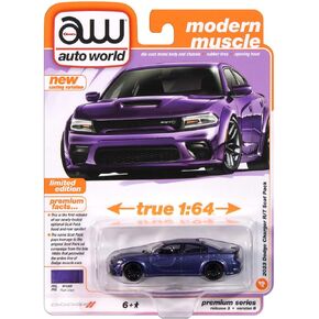 Auto World 64452 Modern Muscle 1:64 2023 Dodge Charger Series B Plum Crazy