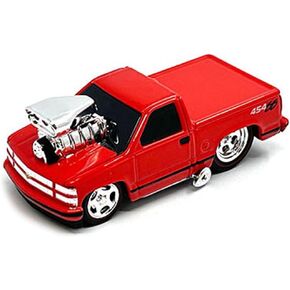 1993 Chevy 454 SS Pickup Truck Red 1/64 Diecast Model Car by Muscle Machines 15572RD