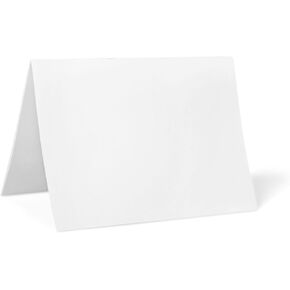 بطاقات خيمة قابلة للطي أبيض 4x6inch (مجموعة من 55) - طيات 8 × 6 بوصة إلى 4x6inch ، مخزون بطاقة فارغة متعددة الاستخدامات لإعداد الجدول ، والكتابة ، والختم ، والرسم ، شكر البطاقات