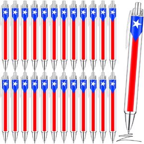 36 Pcs Puerto Rico Party Souvenirs Gifts Puerto Rico Flags Ballpoint Pens for Pr Patriotic Anniversary Veterans Day Party Favor