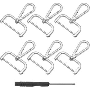 uxcell 1 Set Detachable Snap Hook, 0.79" D Ring Swivel Clasp for Purses Push Gate Lobster Claw Clasps Clip Purse Making with Screwdriver, Gold