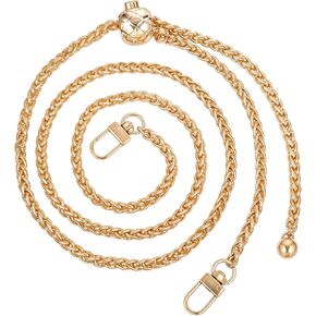 Gold Purse Chain Strap, 39.4 Inch Bag Chain Strap Purse Chains Replacement for DIY Handbag Shoulder Crossbody Bags