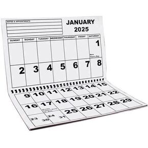 Jumbo Large Print Wall Calendar 2025 - Low Vision