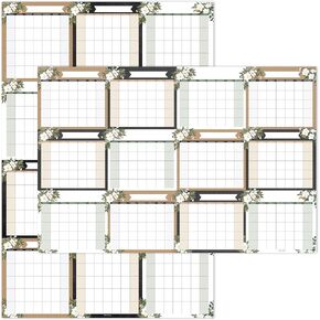 Hadley Designs Floral 12 Month Dry Erase Calendar For Wall-Dry Erase Monthly Whiteboard Calendar, Yearly Wall Calendar 2025-Large