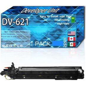 Compatible for Konica Minolta DV-621 Replacement Developer Unit Used with bizhub C450i C451i C550i C551i C650i C651i C750i Printers, High Production Multiple Options (2 Pack Black)