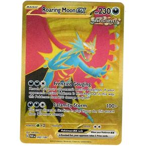 Pokemon - Roaring Moon ex 262/182 - Paradox Rift - Hyper Rare - Gold Foil - Single Card