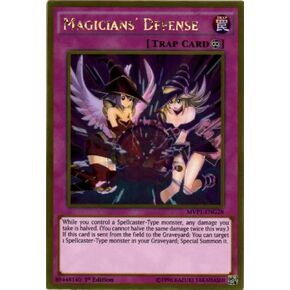 YU-GI-OH! - Magicians' Defense (MVP1-ENG28) - The Dark Side of Dimensions Movie Pack Gold Edition - 1st Edition - Gold Rare
