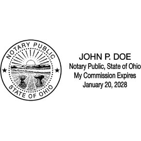 Ohio Notary Self-Inking Rubber Stamp - Meets State Specifications