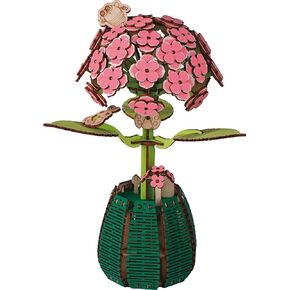 3D Wooden Puzzle for Adults, Flower Model Kits to Build, 3D Floral Plant Puzzle, No Glue or Other Tools Required, Tabletop Decoration (Chamomile Daisy)