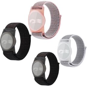 Family Princess Cruise Medallion Holder,Breathable Hook&Loop Nylon Sport Style,2 Sizes (Kid and Adult) in One Pack (2 Kids(Black+Pink)+2 Adults(Black+Pink))