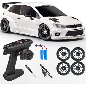LD2801 Mini RC Drift Car 1/28 Scale RTR Remote Control 4WD Racing Cars with 4PCS Drift Tires and LED Searchlight for Hobby Gift (Blue) in Kuwait