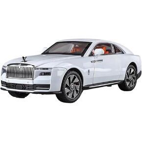 1 24 for Rolls Royce Spectre Alloy Die Cast Car Model Sound and Light Car Enthusiasts Collectibles Birthday Gift Simulation Vehicle Playset(White)