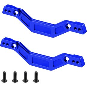 2pcs Aluminum Alloy Front Rear Damper Plate Shock Tower for Arrma 1/18 Granite Grom 1/14 Mojave Grom Mega 380 1/16 Mojave Grom Upgrade Parts(Blue)