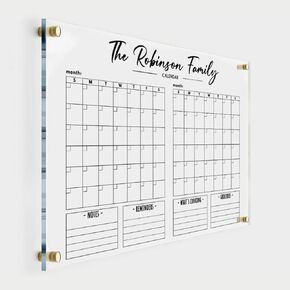DOUBLE MONTH Calendar Two Month Wall Calendar - Personalized Calendar 2025 Two Month Planner Family Calendar 2025 Calendar w Marker, New Home Gift, Housewarming Gift