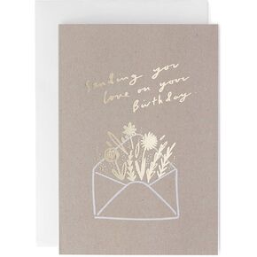 Old English Company Black and Gold Moon and Stars Greeting Card