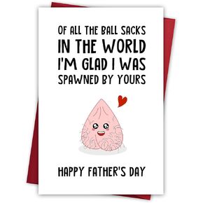 Fathers Day Card, Funny Father's Day Gifts from Daughter & Son & Kids, Unique Best Dad Gifts for Dad Who Wants Nothing/Who Have Everything, Gag Gift for Dads New Fathers Daddy Jokes Gift Ideas