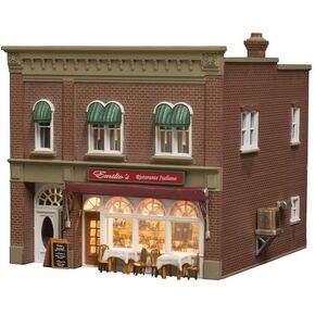 Micro-Mark Woodland Scenics Landmark Structures Built & Ready Emilio's Italian Restaurant, HO Scale