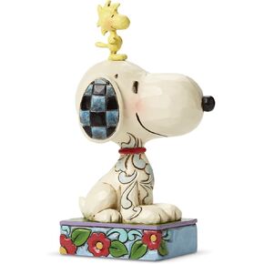 Enesco Peanuts Collection by Jim Shore Snoopy and Woodstock My Best Friend Personality Pose Figurine- Stone Resin Hand Crafted Painted Collectible Peanuts Snoopy Figurines Home Decor Statue, 5 Inch